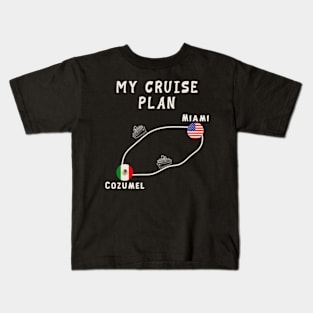 Popular Cruise Plan Map For Family Vacation Ship Trip Kids T-Shirt